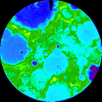 The 1/16 degrees topographic data of the north pole